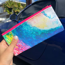 Load image into Gallery viewer, Blue Hibiscus Sunglasses Pouch