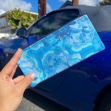 Load image into Gallery viewer, Double-Sided Wave + Hibiscus Sunglasses Pouch