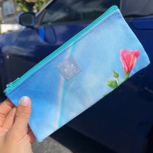 Load image into Gallery viewer, Double-Sided Rainbow + Hibiscus Sunglasses Pouch
