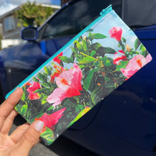 Load image into Gallery viewer, Double-Sided Rainbow + Hibiscus Sunglasses Pouch