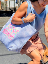 Load image into Gallery viewer, Hand Dyed, "Rainbow Business" XL Tote Bag