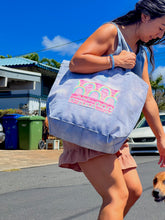 Load image into Gallery viewer, Hand Dyed, "Rainbow Business" XL Tote Bag