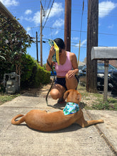 Load image into Gallery viewer, All-Purpose Towel Blue and Green Hibiscus