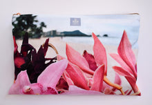 Load image into Gallery viewer, Diamond Head & Orchids Pouch (Med/Lg)