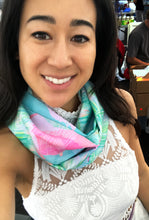 Load image into Gallery viewer, Tropical Banana Leaf Infinity scarf