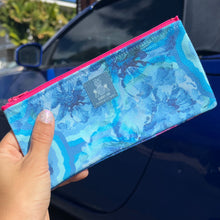 Load image into Gallery viewer, Blue Hibiscus Sunglasses Pouch
