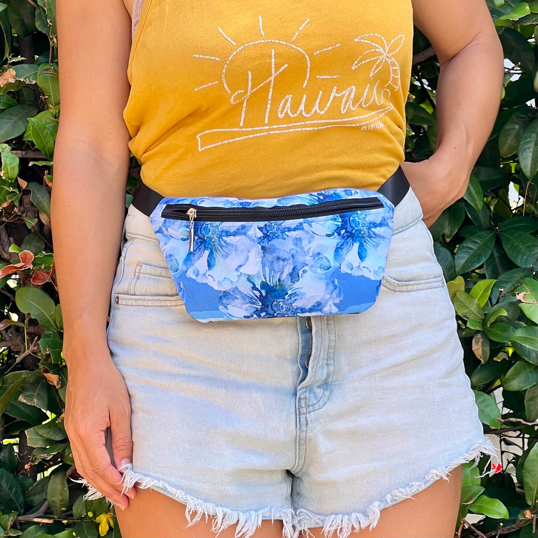 Blue Hibiscus Fanny Pack