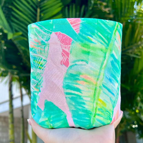 Tropical Banana Leaf Fabric Organizer/Plant Sack