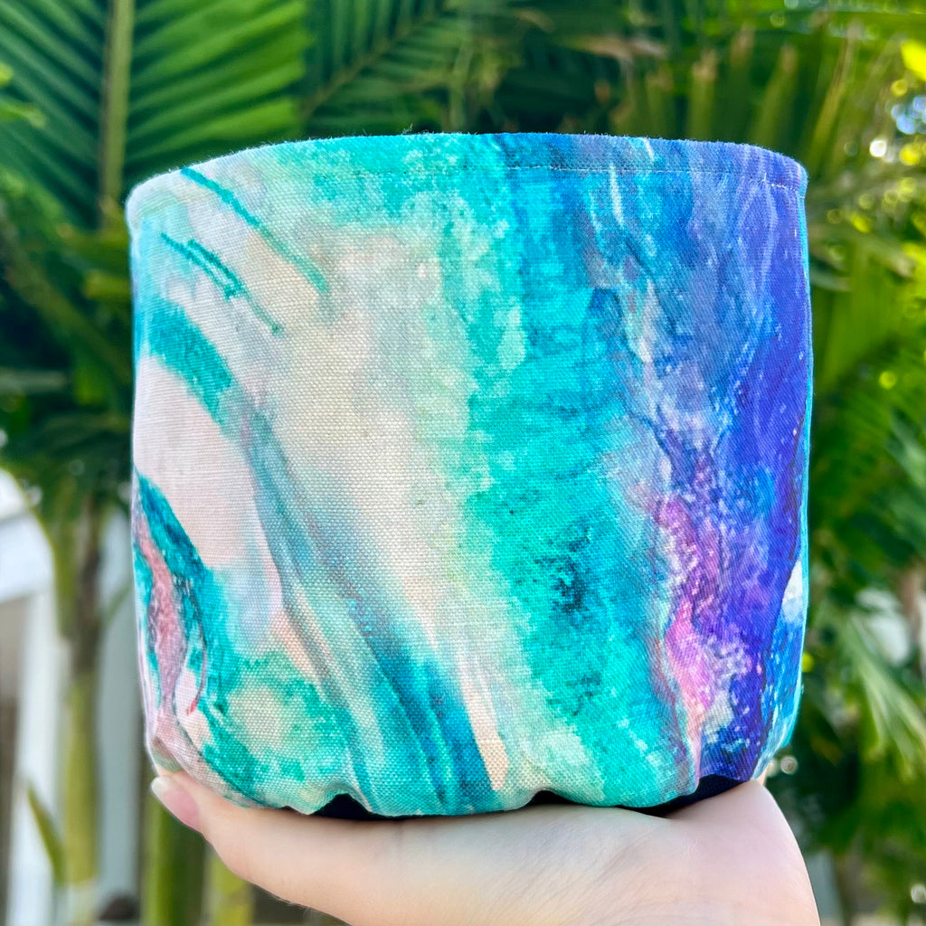 Abstract Wave Fabric Organizer/Plant Sack