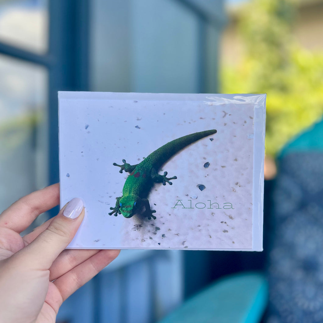 Aloha Gecko Greeting Card
