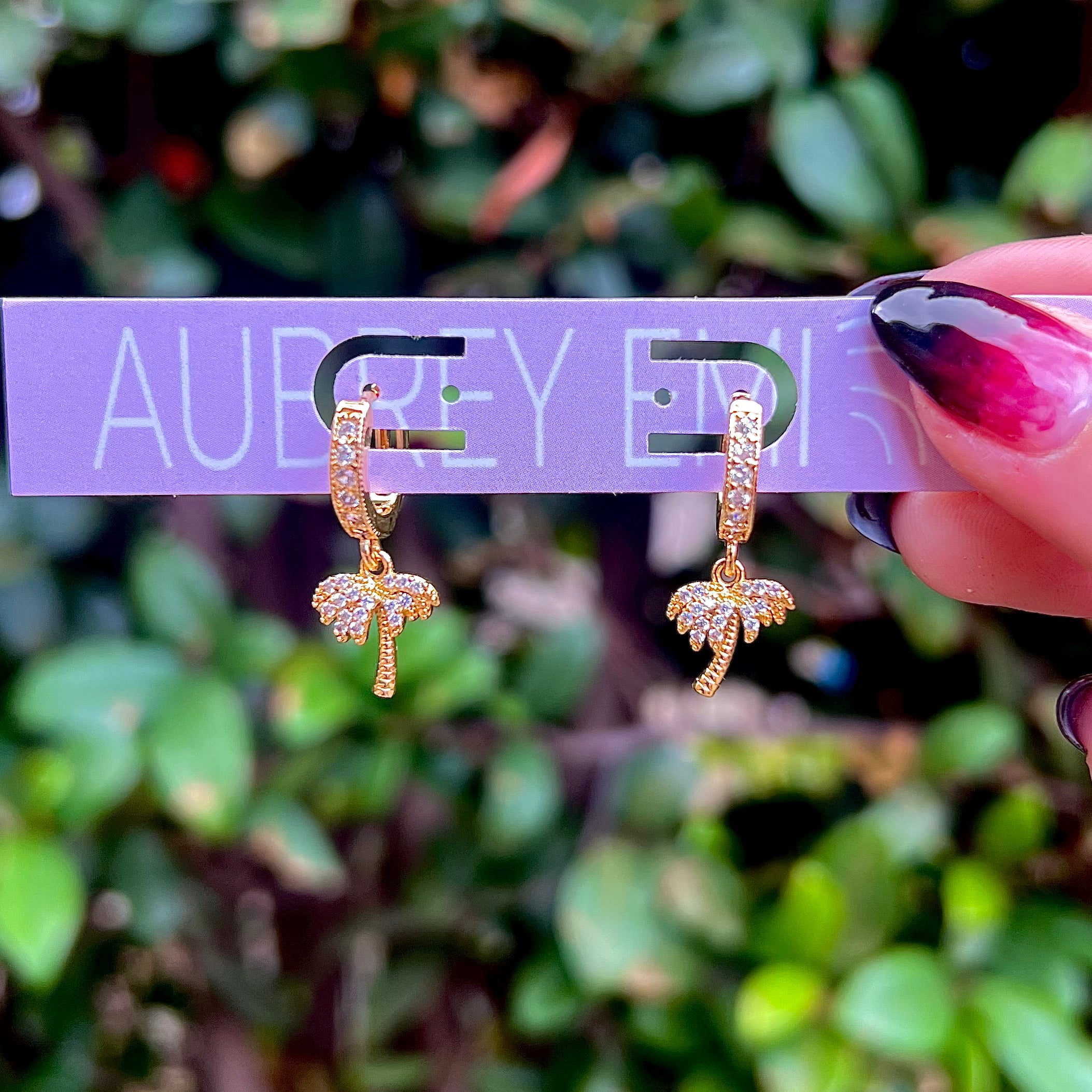 Gold Palm Tree Earrings