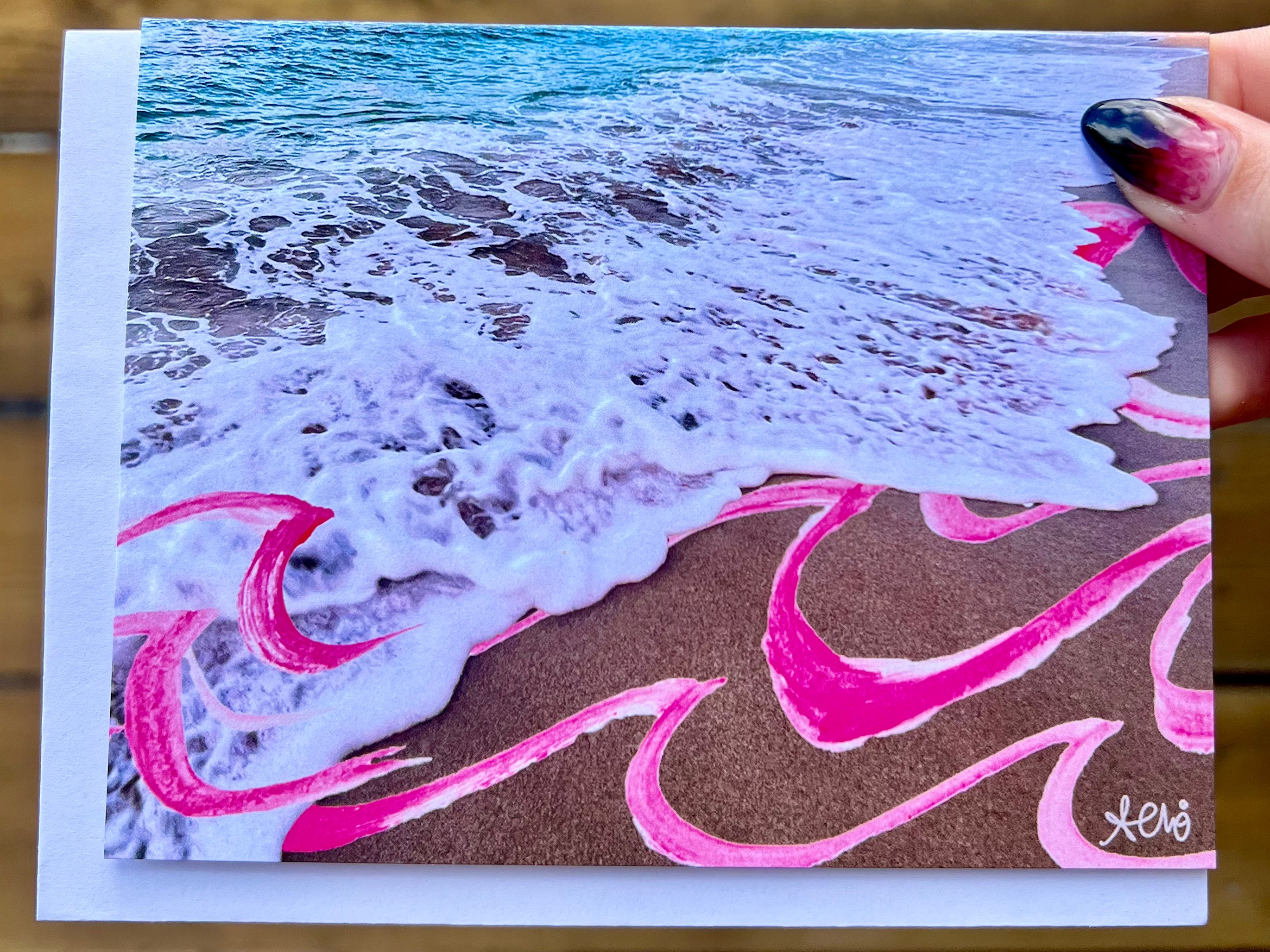 Sea Foam Shore Greeting Card