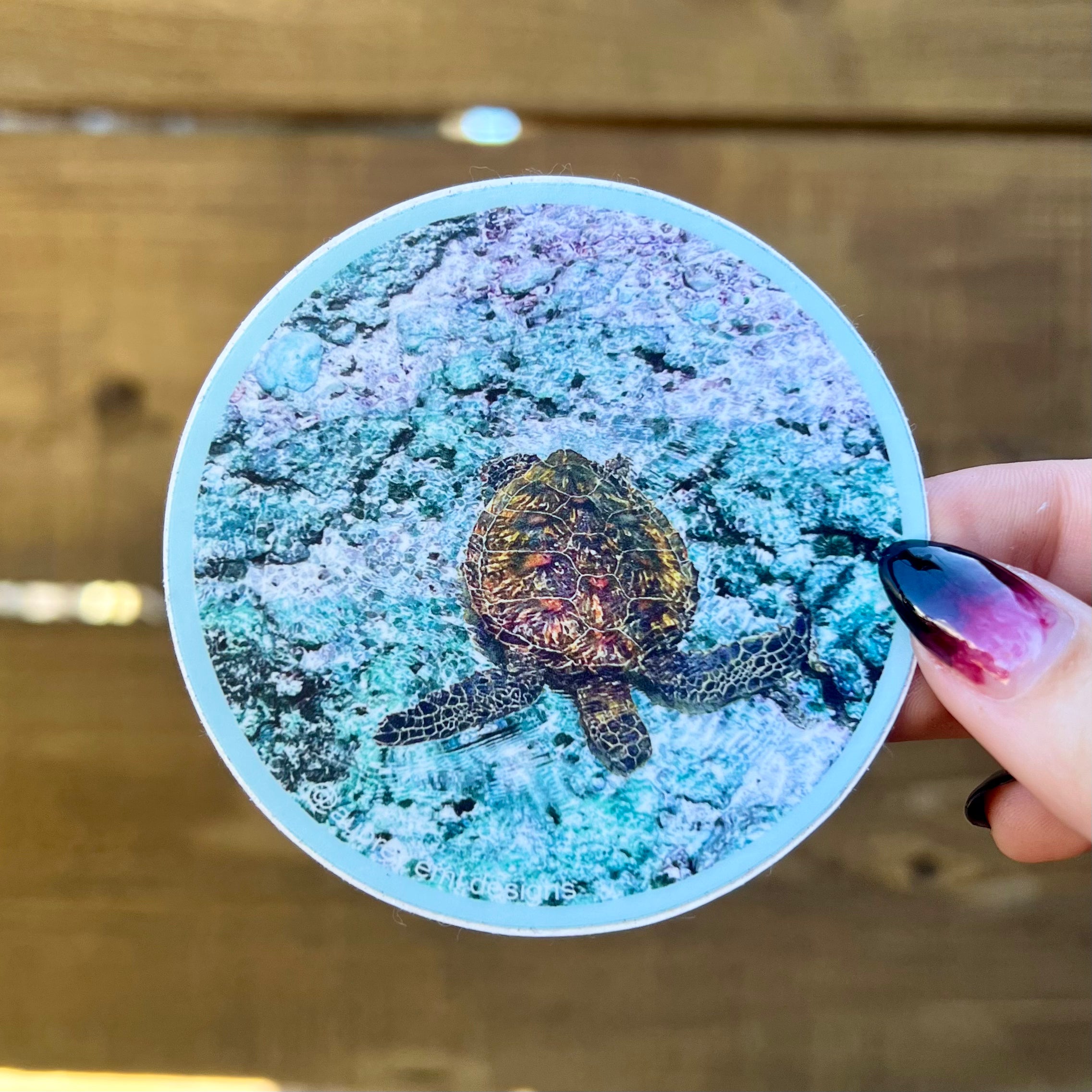 Rock Piles Honu Turtle Waterproof Sticker