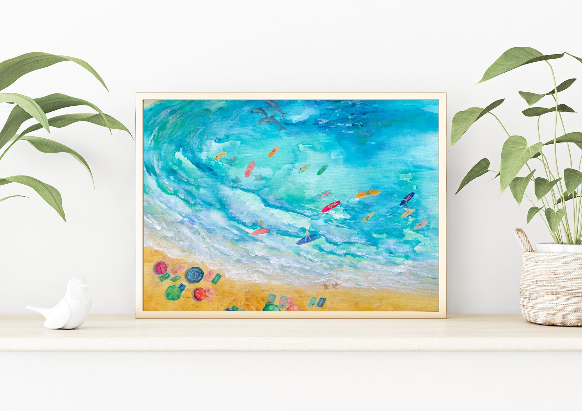 Paradise Surfing Wall Art