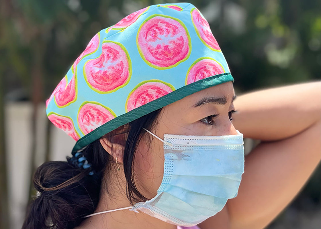 Pink/Blue Guava Scrub Cap Surgical Cap