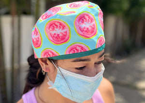 Pink/Blue Guava Scrub Cap Surgical Cap