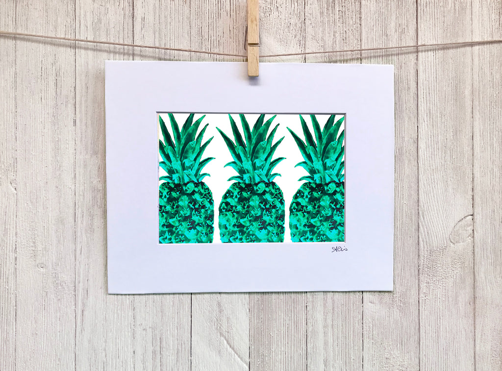 Emerald Pineapple Wall Art