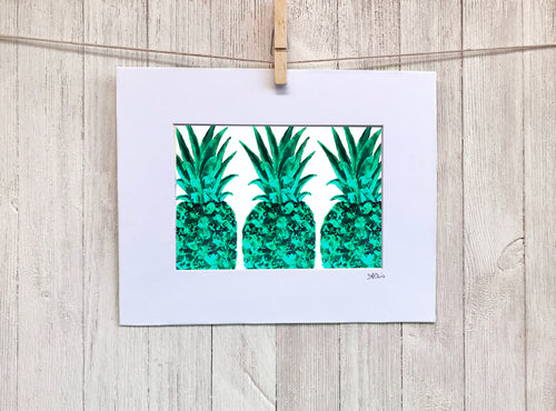 Emerald Pineapple Wall Art