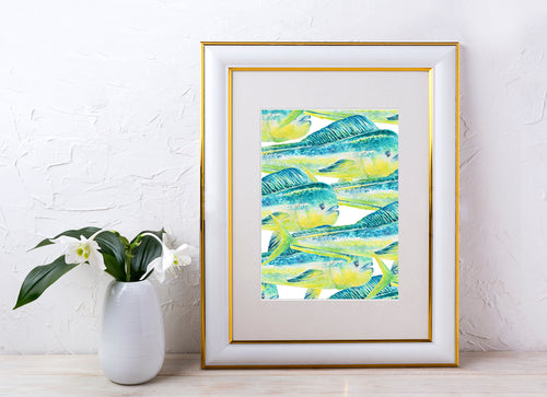 Tossed Mahi Wall Art