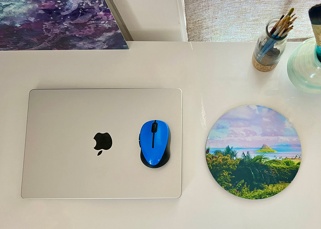 Chinaman's Hat Cotton Candy Skies Mousepad/Hot Pad