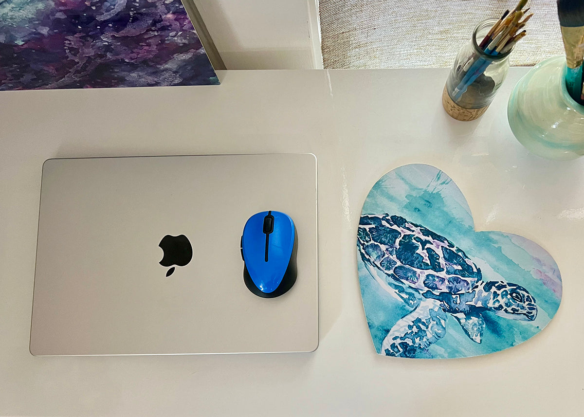 Blue Honu Mousepad/Hot Pad