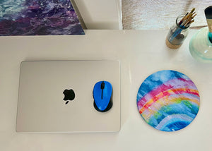 Watercolor Rainbow Mousepad/Hot Pad