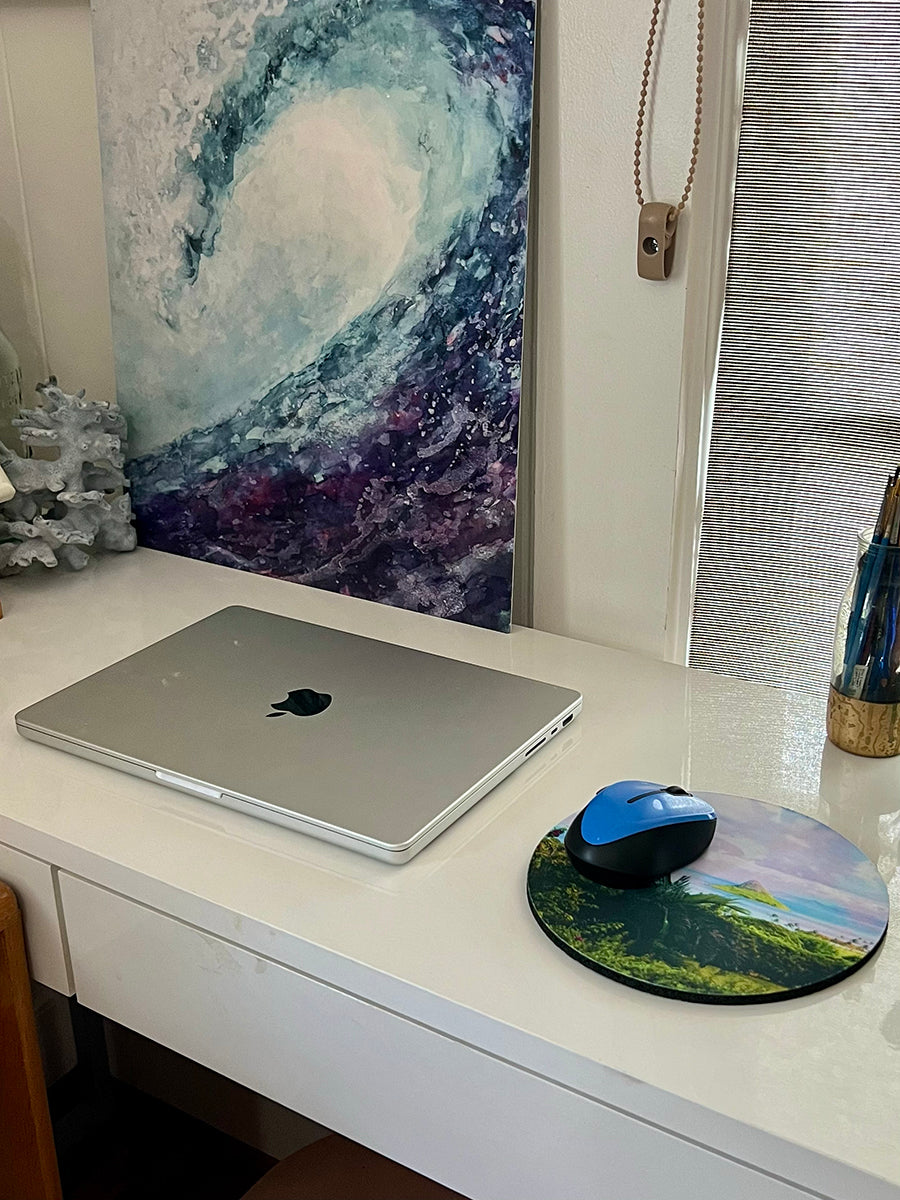 Chinaman's Hat Cotton Candy Skies Mousepad/Hot Pad
