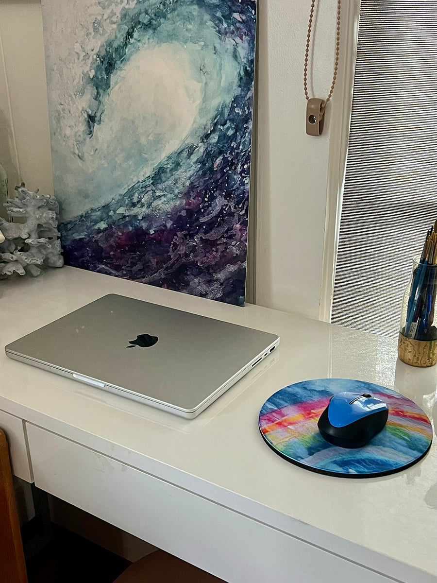 Watercolor Rainbow Mousepad/Hot Pad