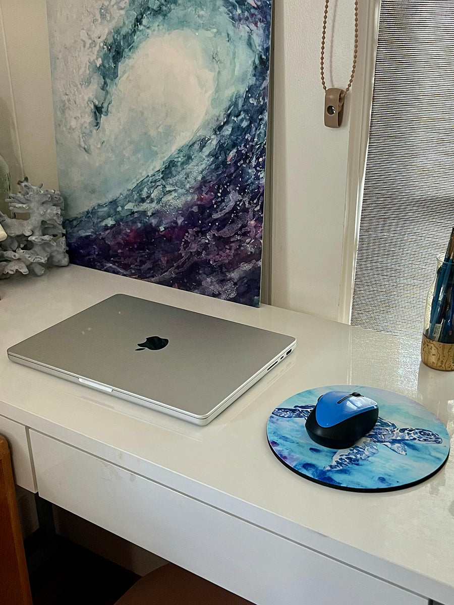 Blue Honu Mousepad/Hot Pad