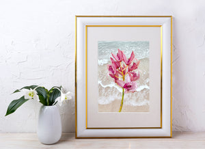 Orchid Wave Wall Art