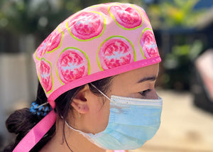 Pink/Blue Guava Scrub Cap Surgical Cap