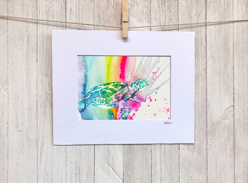 Rainbow Honu Wall Art