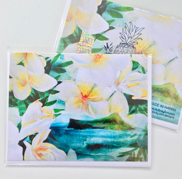 Island Plumeria Greeting Card