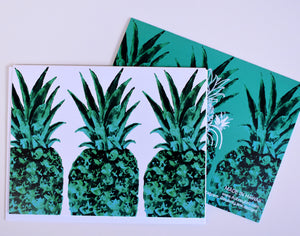 Emerald Pineapple Greeting Card