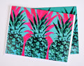 Pink and Green Pineapple Greeting Card