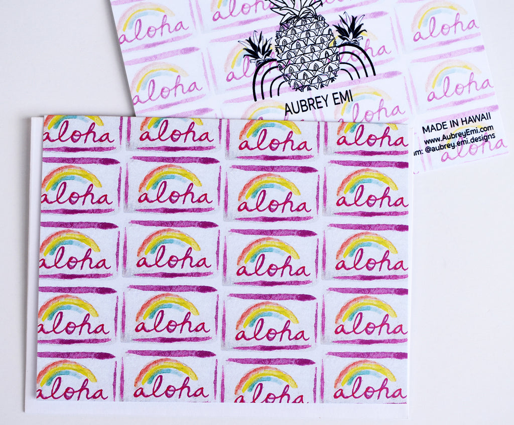 Aloha License Plate Greeting Card