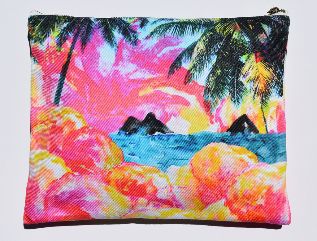 Sunset Mokulua Islands Medium Pouch