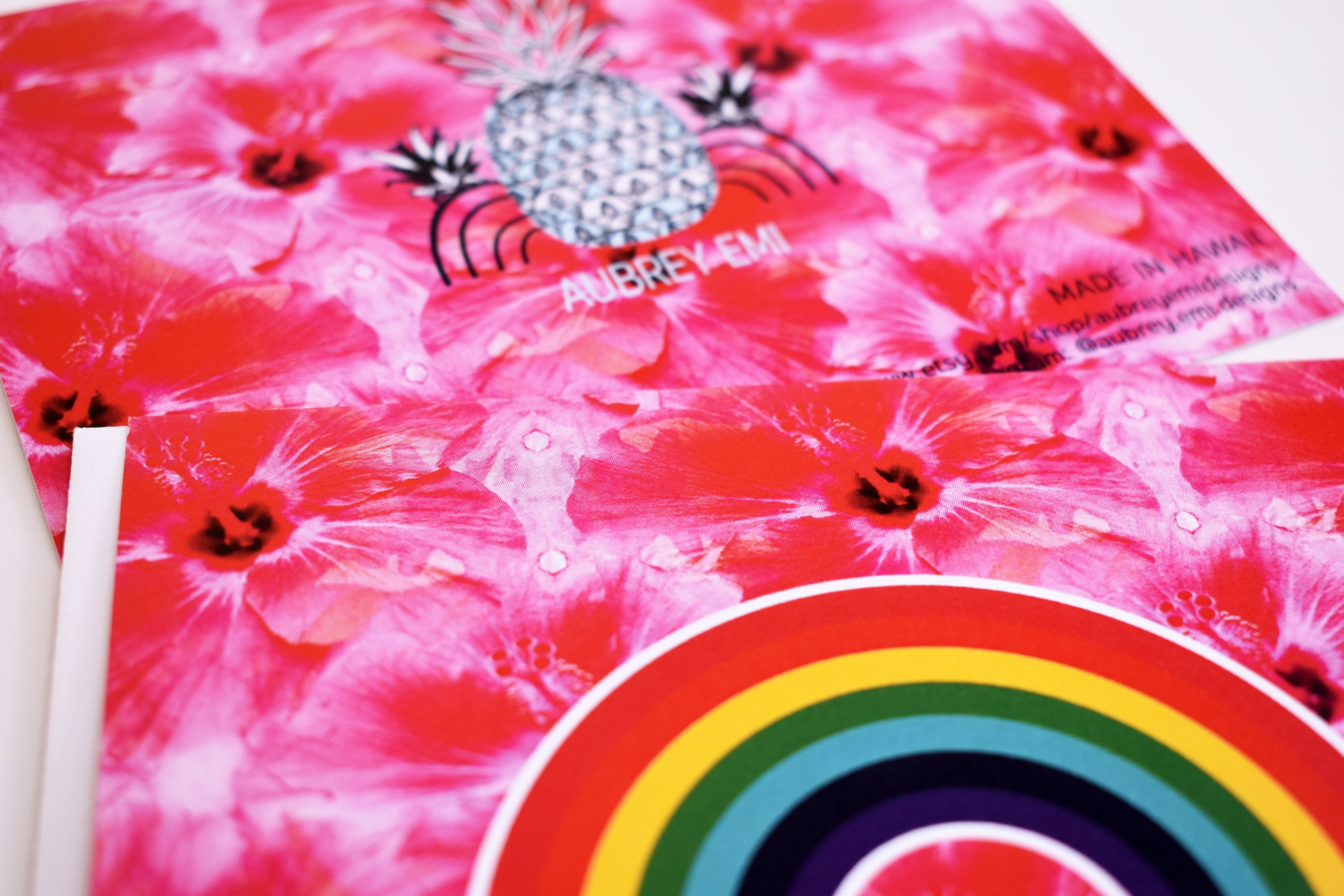 Aloha Vibes + Rainbow Greeting Card