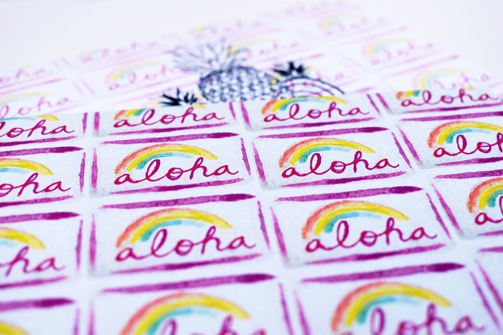 Aloha License Plate Greeting Card