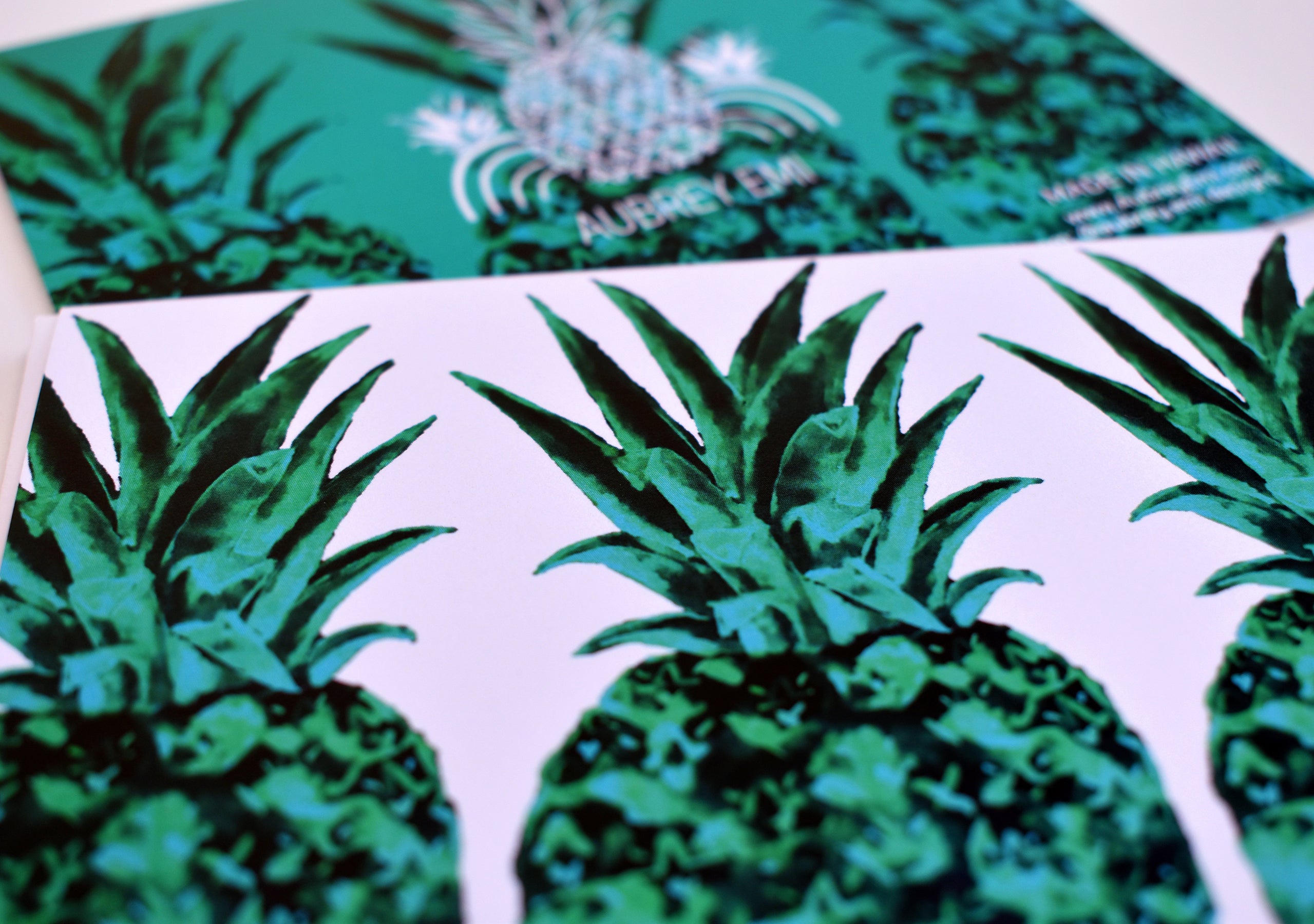 Emerald Pineapple Greeting Card