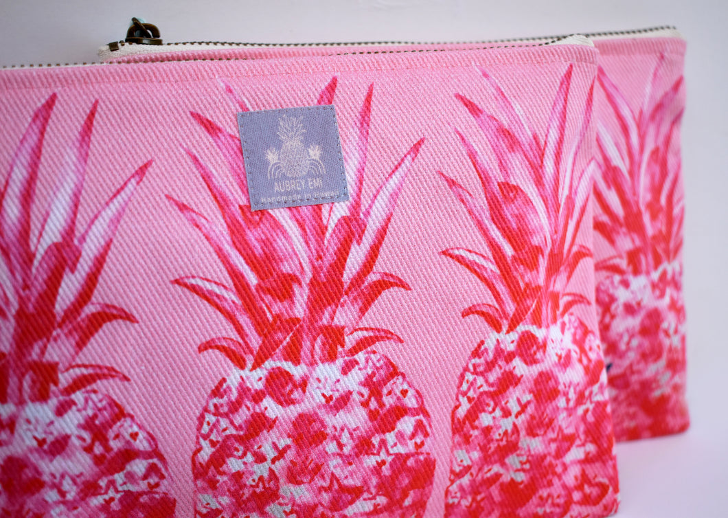 Pink Pineapples Pouch (Sm/Med/Lg)
