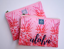 Load image into Gallery viewer, Pink Pineapples &quot;Aloha&quot; Small Pouch