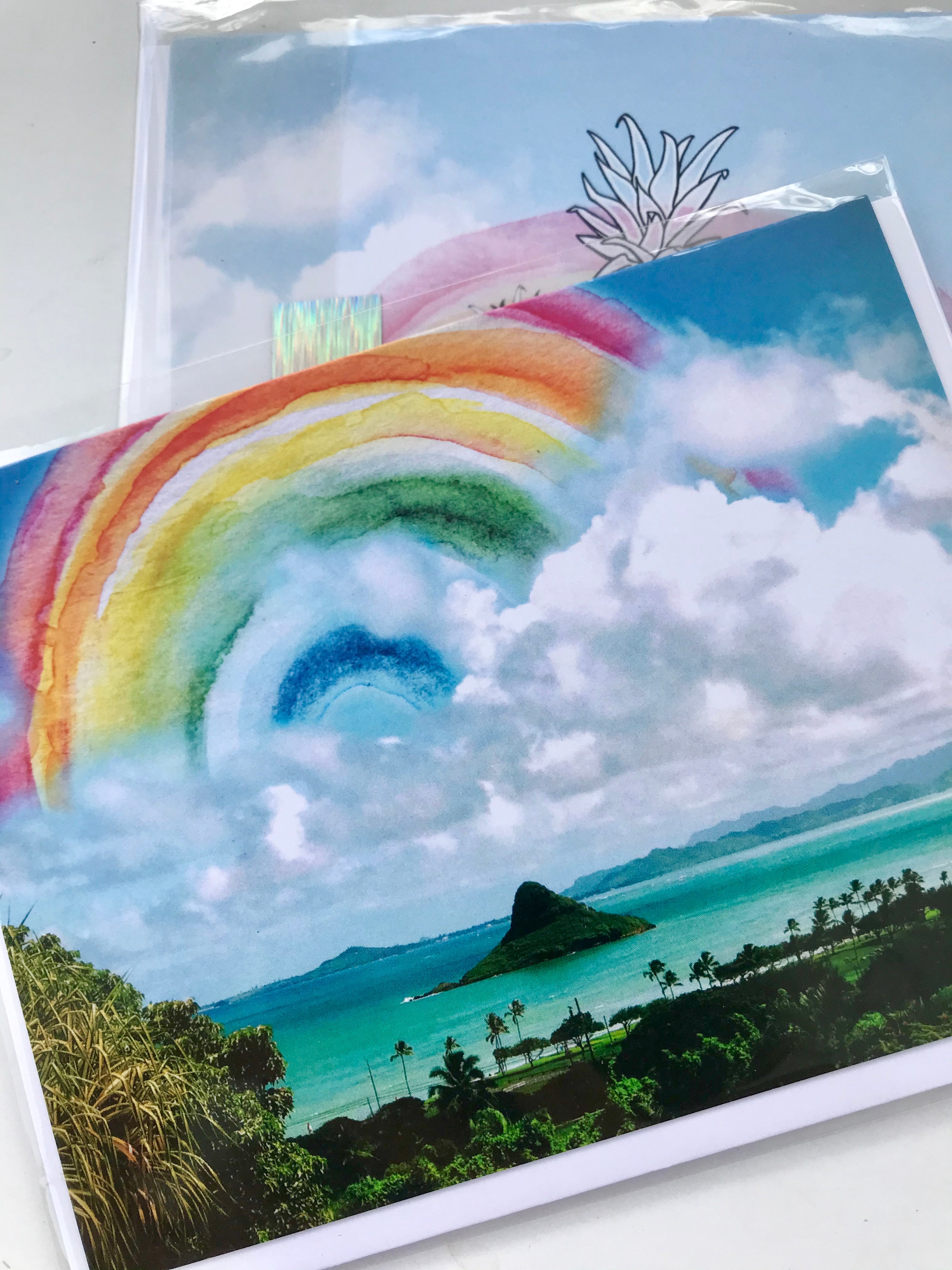 Rainbow Chinaman’s Hat Greeting Card