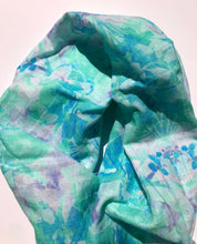 Load image into Gallery viewer, Blue Aloha Blooms Infinity scarf