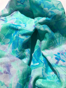 Blue Aloha Blooms Infinity scarf