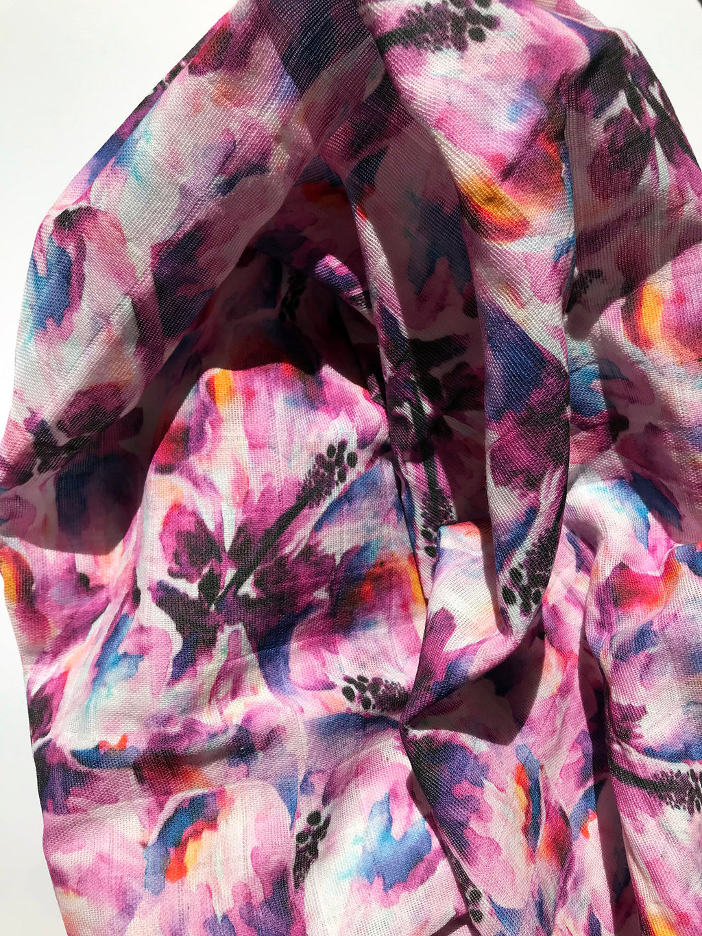 Wild Hibiscus Infinity Scarf