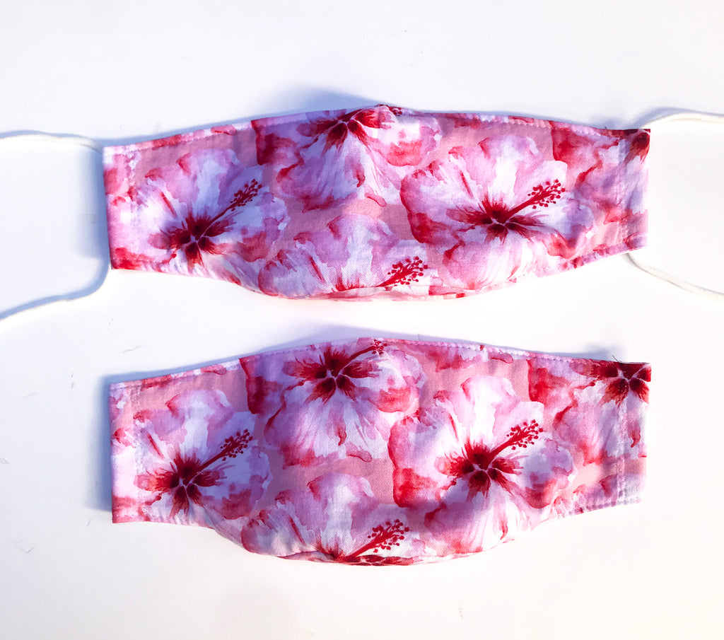 Adult Face Masks - Hibiscus Prints