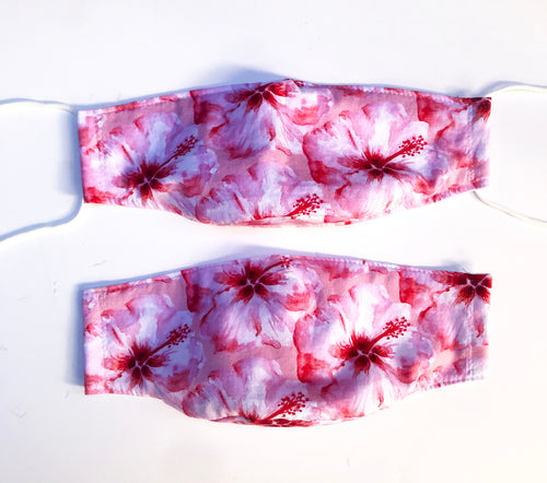 Adult Face Masks - Hibiscus Prints