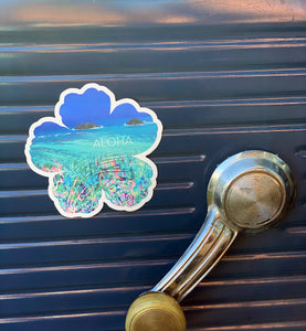 Hibiscus Sticker - Mokulua Island