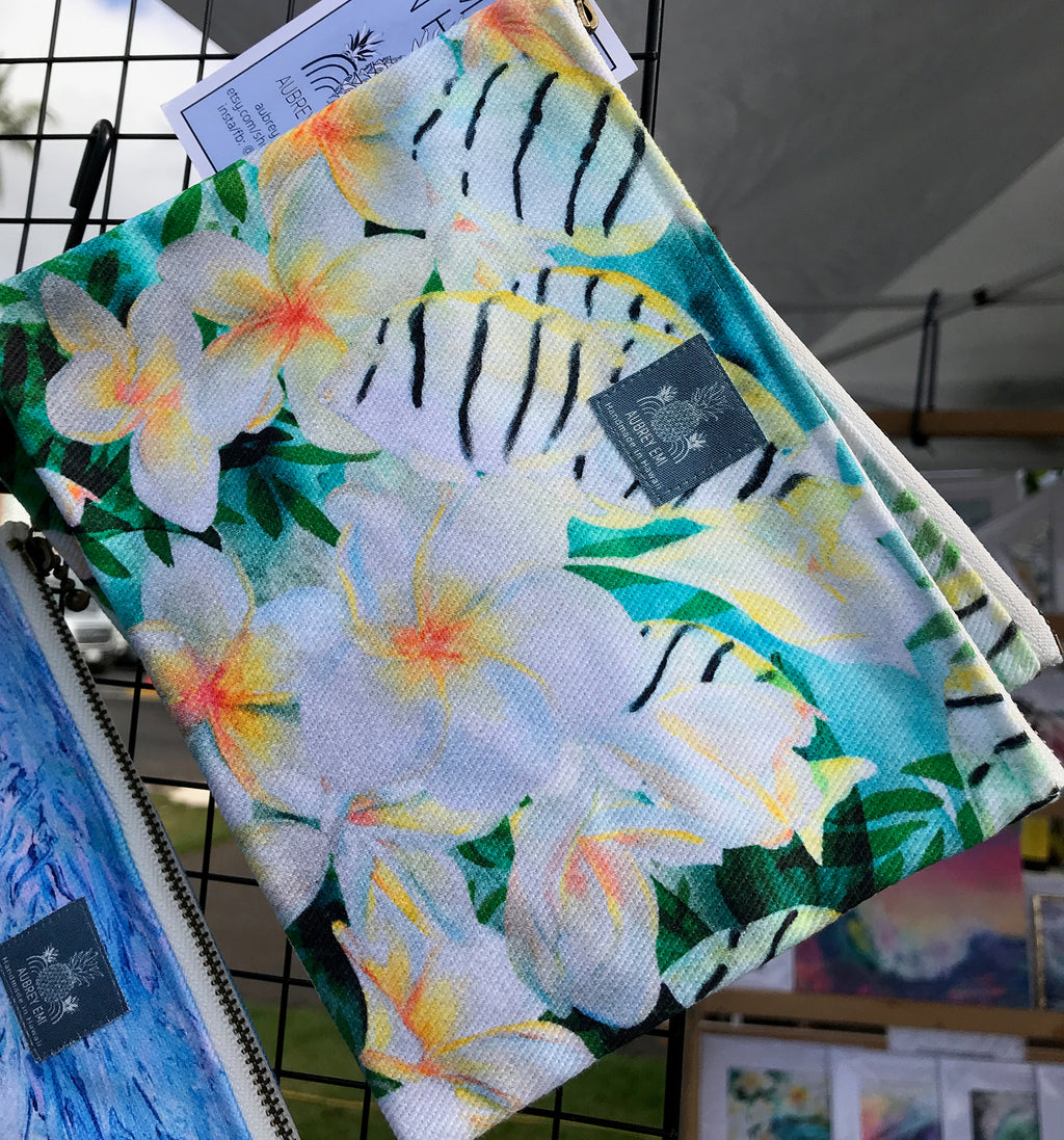 Plumeria & Manini Small Pouch